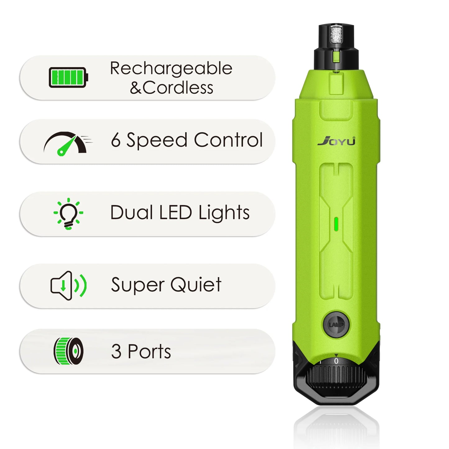 Super Quiet Rechargeable Electric Dog Nail Trimmer Painless