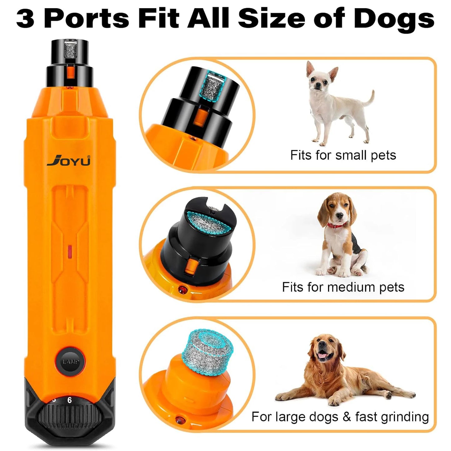 Super Quiet Rechargeable Electric Dog Nail Trimmer Painless