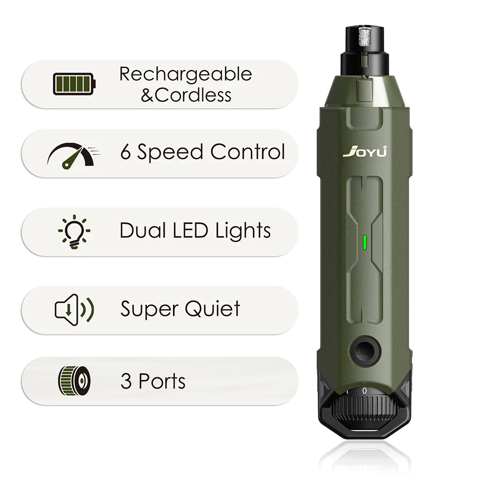 Super Quiet Rechargeable Electric Dog Nail Trimmer Painless