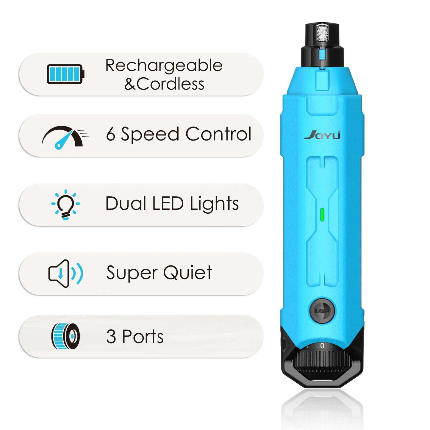 Super Quiet Rechargeable Electric Dog Nail Trimmer Painless