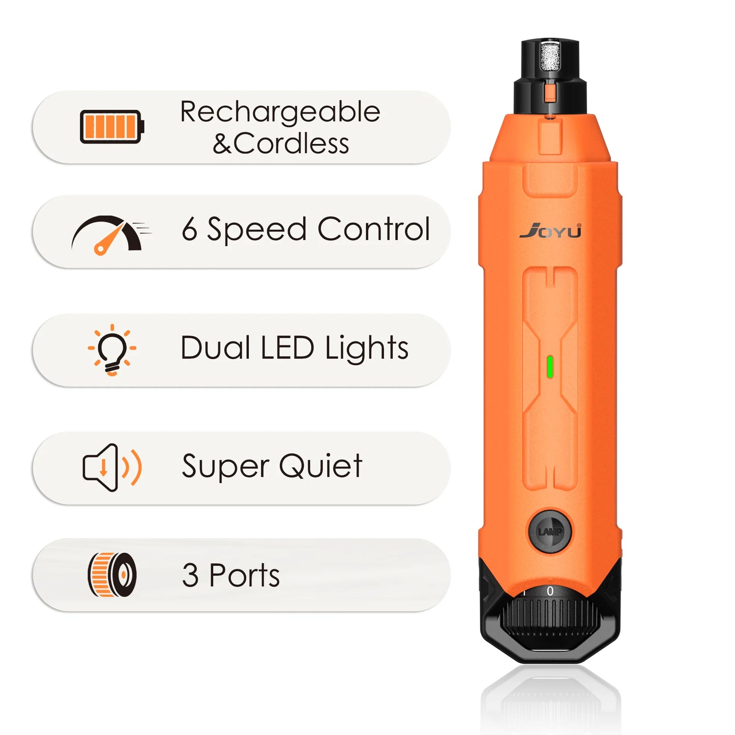 Super Quiet Rechargeable Electric Dog Nail Trimmer Painless