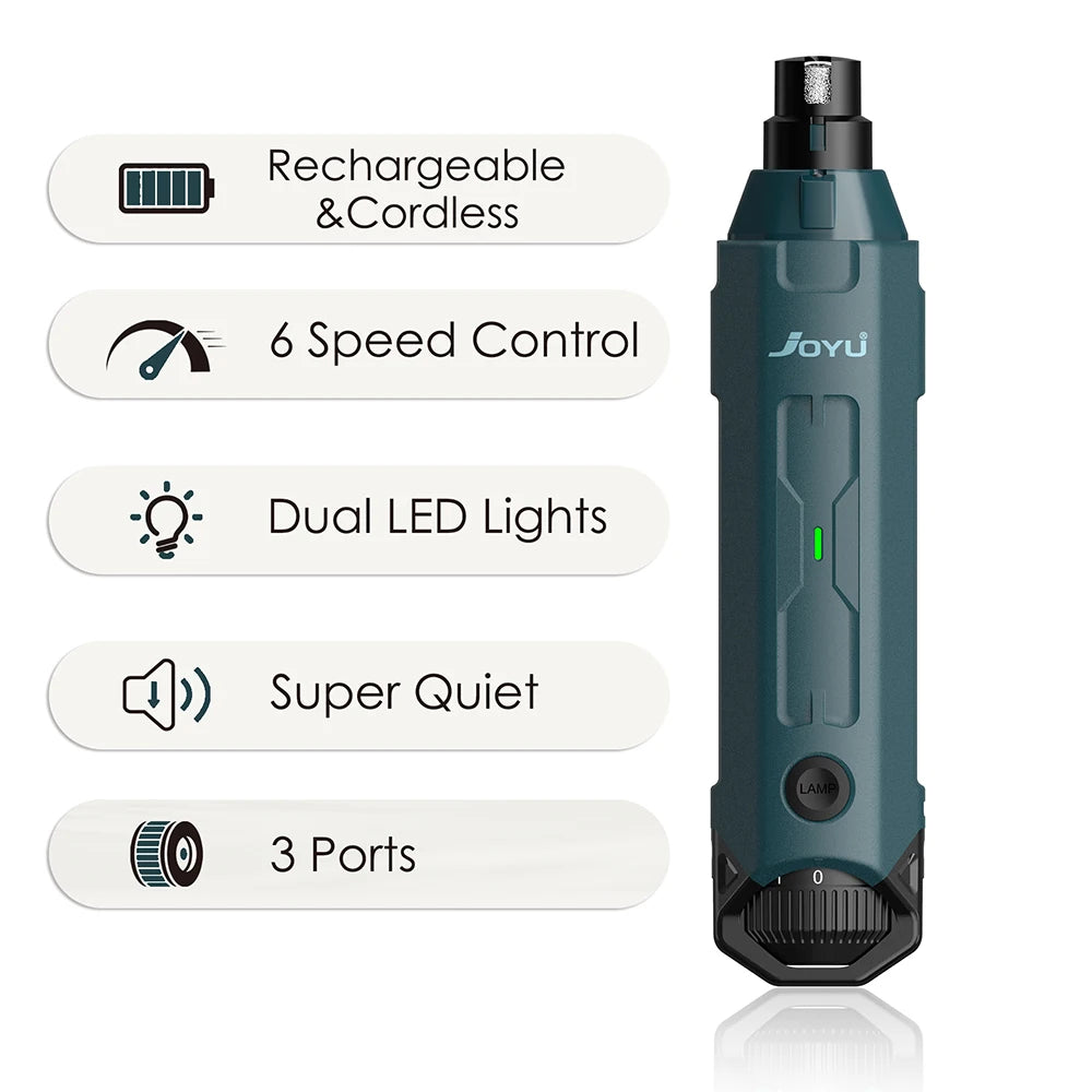 Super Quiet Rechargeable Electric Dog Nail Trimmer Painless