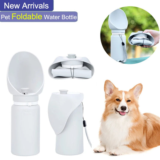 550ml Folding Pet Outdoor Travel Water Bottle