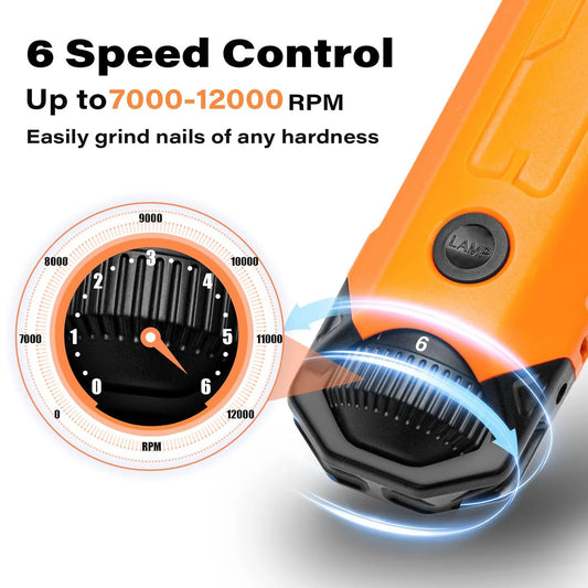 Super Quiet Rechargeable Electric Dog Nail Trimmer Painless